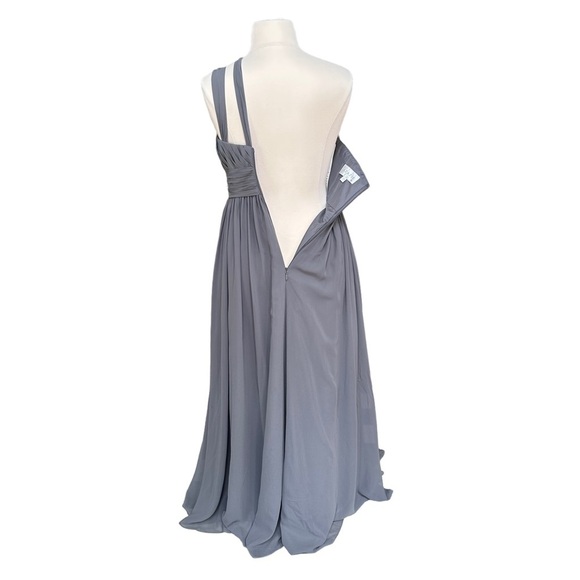 Azazie Womens Molly in‎ Steel Grey Bridesmaid/ Evening Dress Size:10 AZ1542918 - Picture 3 of 13
